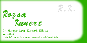 rozsa kunert business card